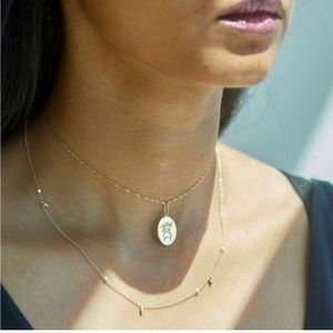 14k yellow gold Catbird NYC dewdrop collar necklace